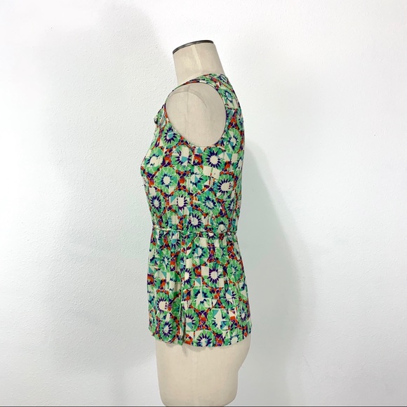CAbi- Green Kaleidoscope Top Size XS #316 - Picture 3 of 6